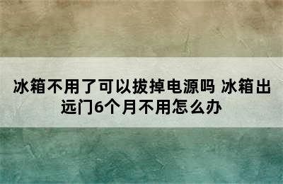 冰箱不用了可以拔掉电源吗 冰箱出远门6个月不用怎么办